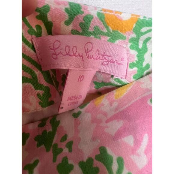 Lilly Pulitzer Size 10 Skirt Pink With Fish Print Preppy EUC Adorable! - Picture 2 of 3